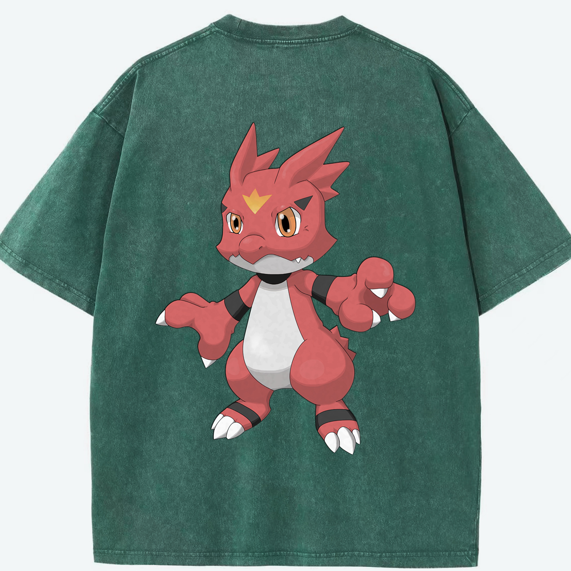 （画像用） Digimon デジタルモンスター/デジモン 綿100% ヴィンテージ風 半袖Tシャツ（背面プリント）